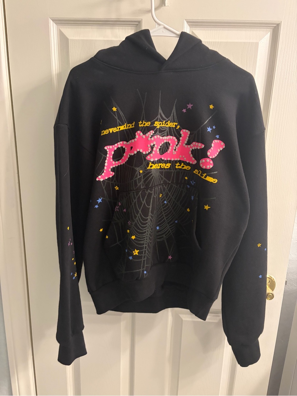 New Black Sp5der P*NK Hoodie